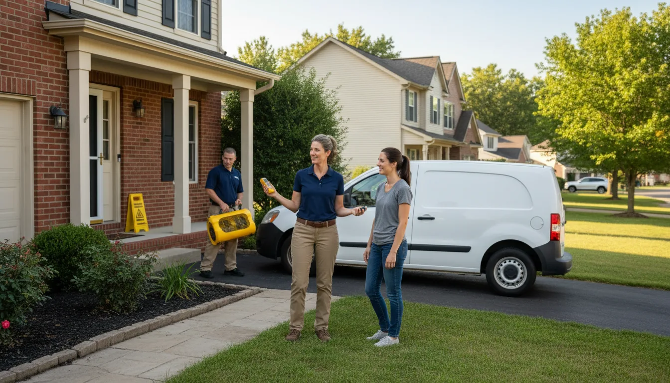Residential water damage restoration in Norris, IL
